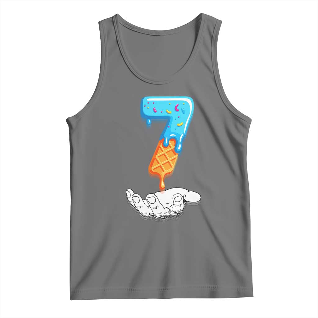 Funny 67 Six Seven Meme Couple Matching Tank Top Number 7 Baseball Ice Cream Drip TS10 Black Heather Print Your Wear