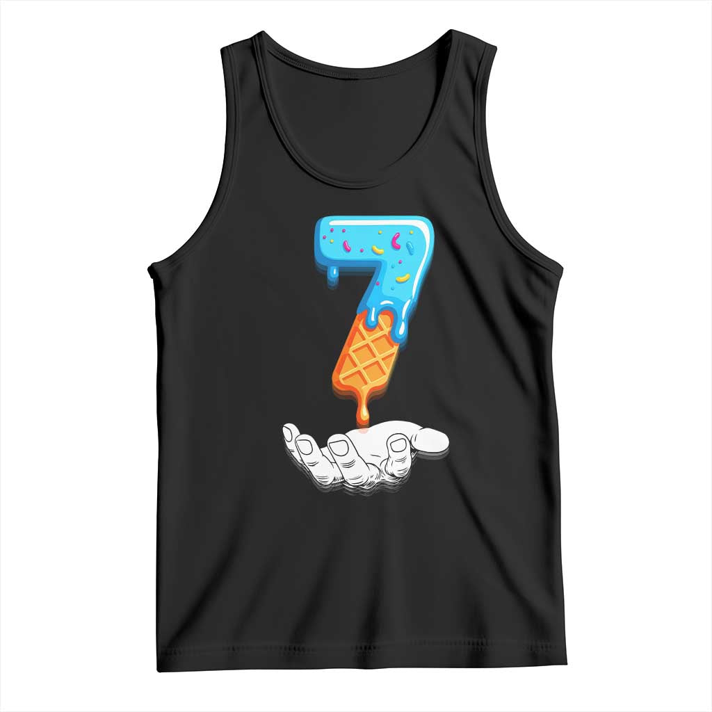 Funny 67 Six Seven Meme Couple Matching Tank Top Number 7 Baseball Ice Cream Drip TS10 Black Print Your Wear