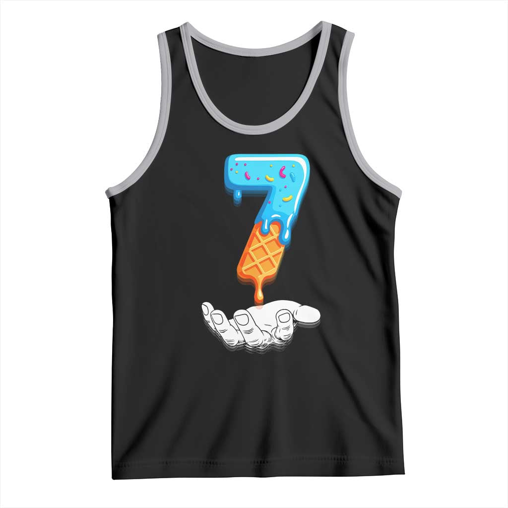 Funny 67 Six Seven Meme Couple Matching Tank Top Number 7 Baseball Ice Cream Drip TS10 Black Athletic Heather Print Your Wear