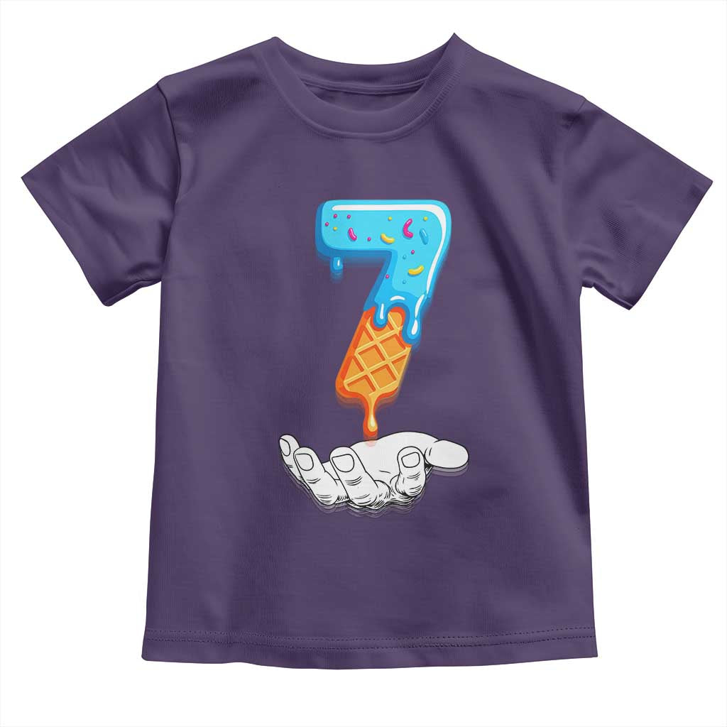 Funny 67 Six Seven Meme Couple Matching Toddler T Shirt Number 7 Baseball Ice Cream Drip TS10 Purple Print Your Wear