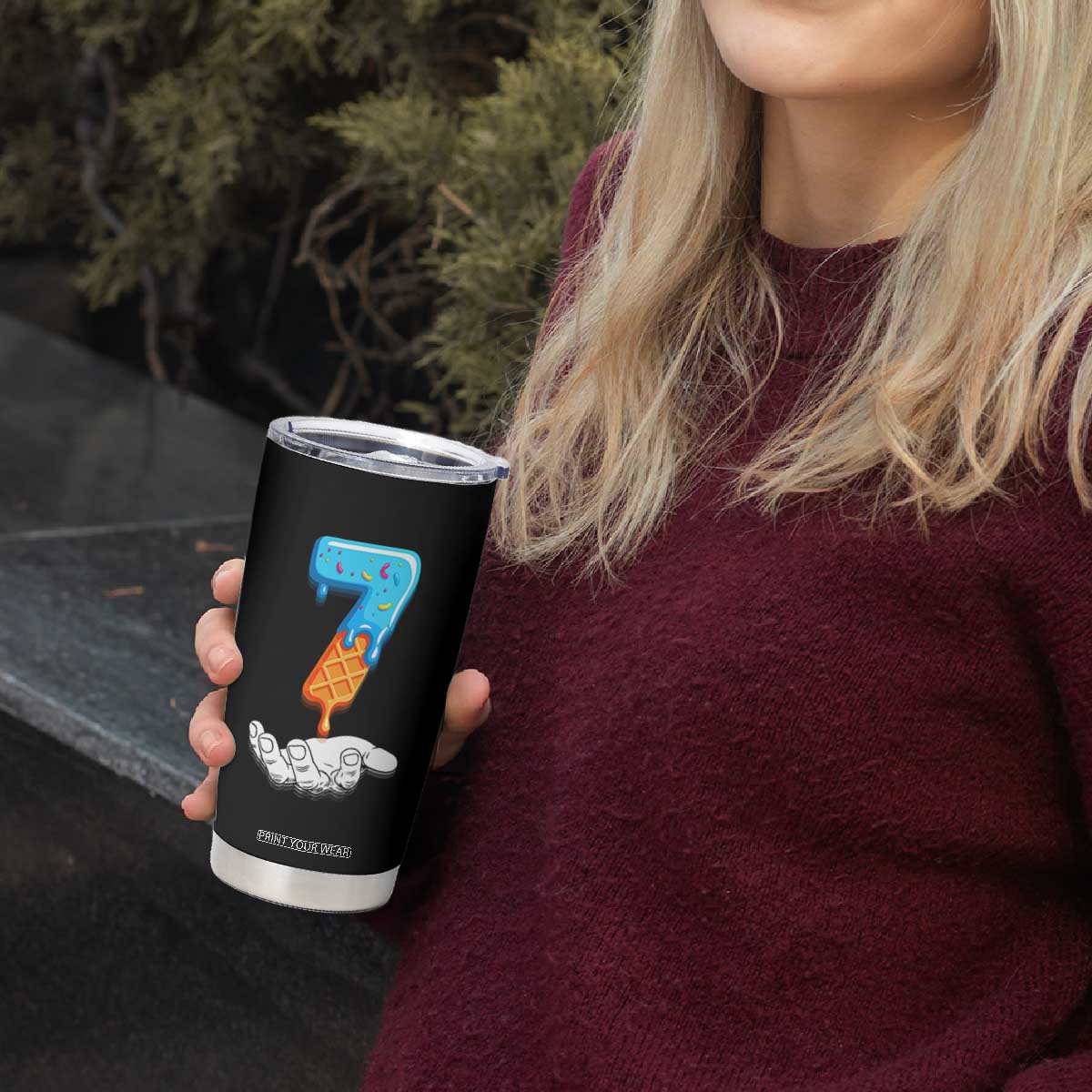 Funny 67 Six Seven Meme Couple Matching Tumbler Cup Number 7 Baseball Ice Cream Drip TS10 Print Your Wear