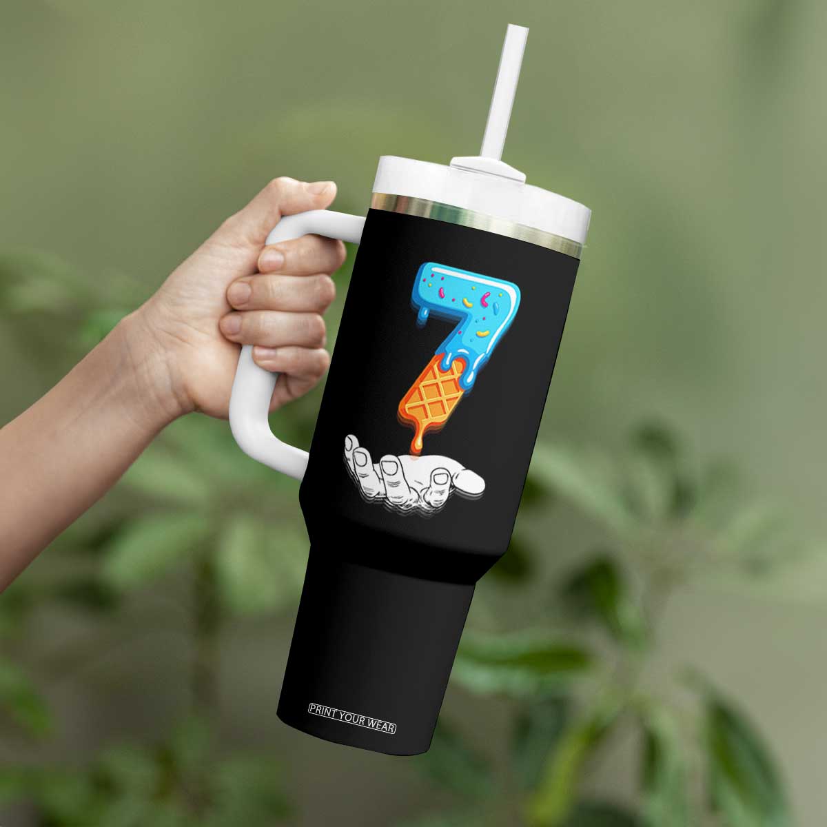 Funny 67 Six Seven Meme Couple Matching Tumbler With Handle Number 7 Baseball Ice Cream Drip TS10 Print Your Wear