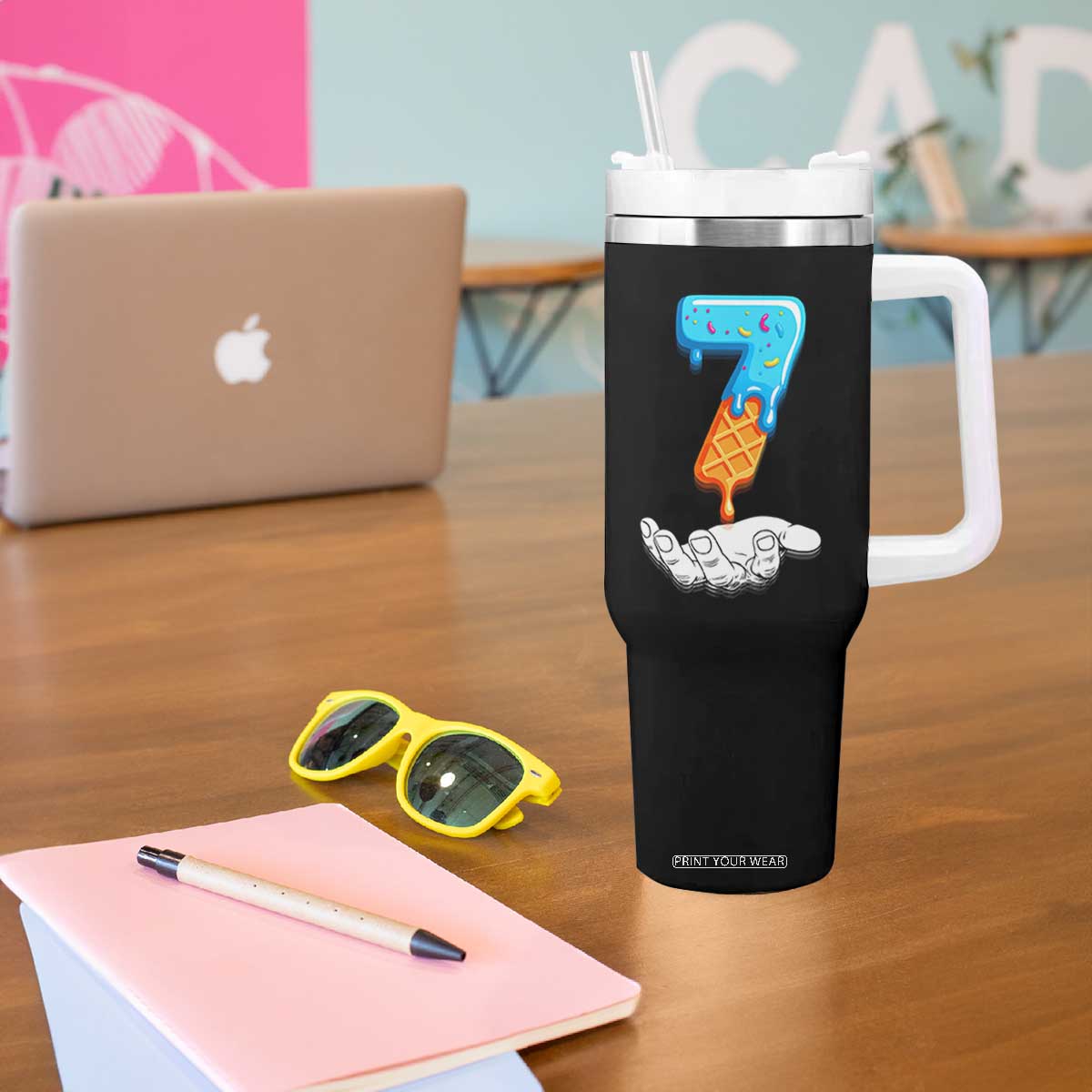 Funny 67 Six Seven Meme Couple Matching Tumbler With Handle Number 7 Baseball Ice Cream Drip TS10 Print Your Wear