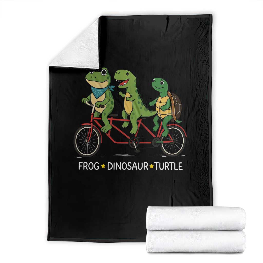 Subtle FDT Throw Blanket Frog Dinosaur Turtle Political Satire TS10 Black Print Your Wear
