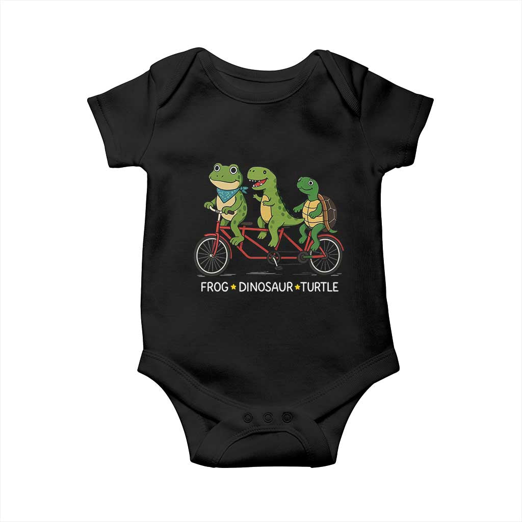 Subtle FDT Baby Onesie Frog Dinosaur Turtle Political Satire - Print Your Wear