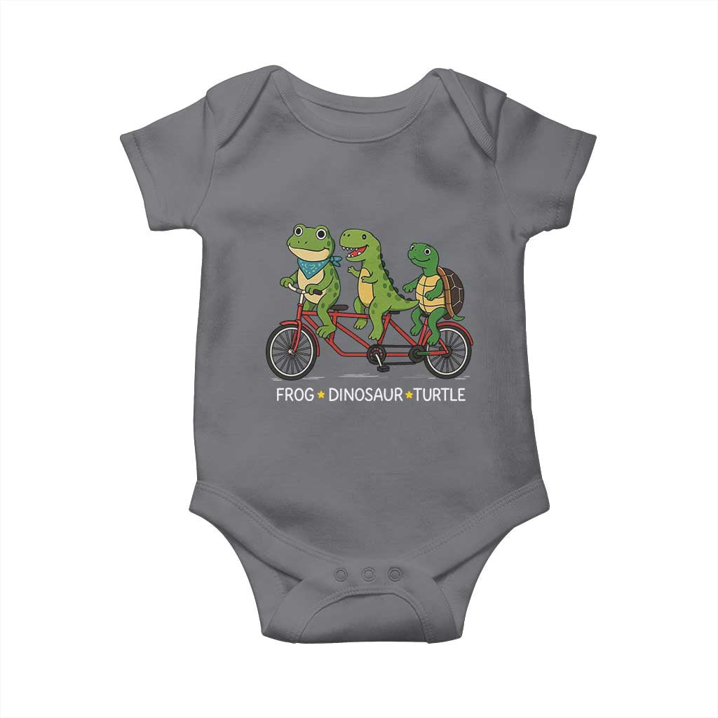Subtle FDT Baby Onesie Frog Dinosaur Turtle Political Satire TS10 Charcoal Print Your Wear