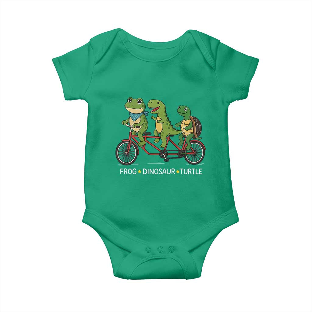 Subtle FDT Baby Onesie Frog Dinosaur Turtle Political Satire TS10 Irish Green Print Your Wear