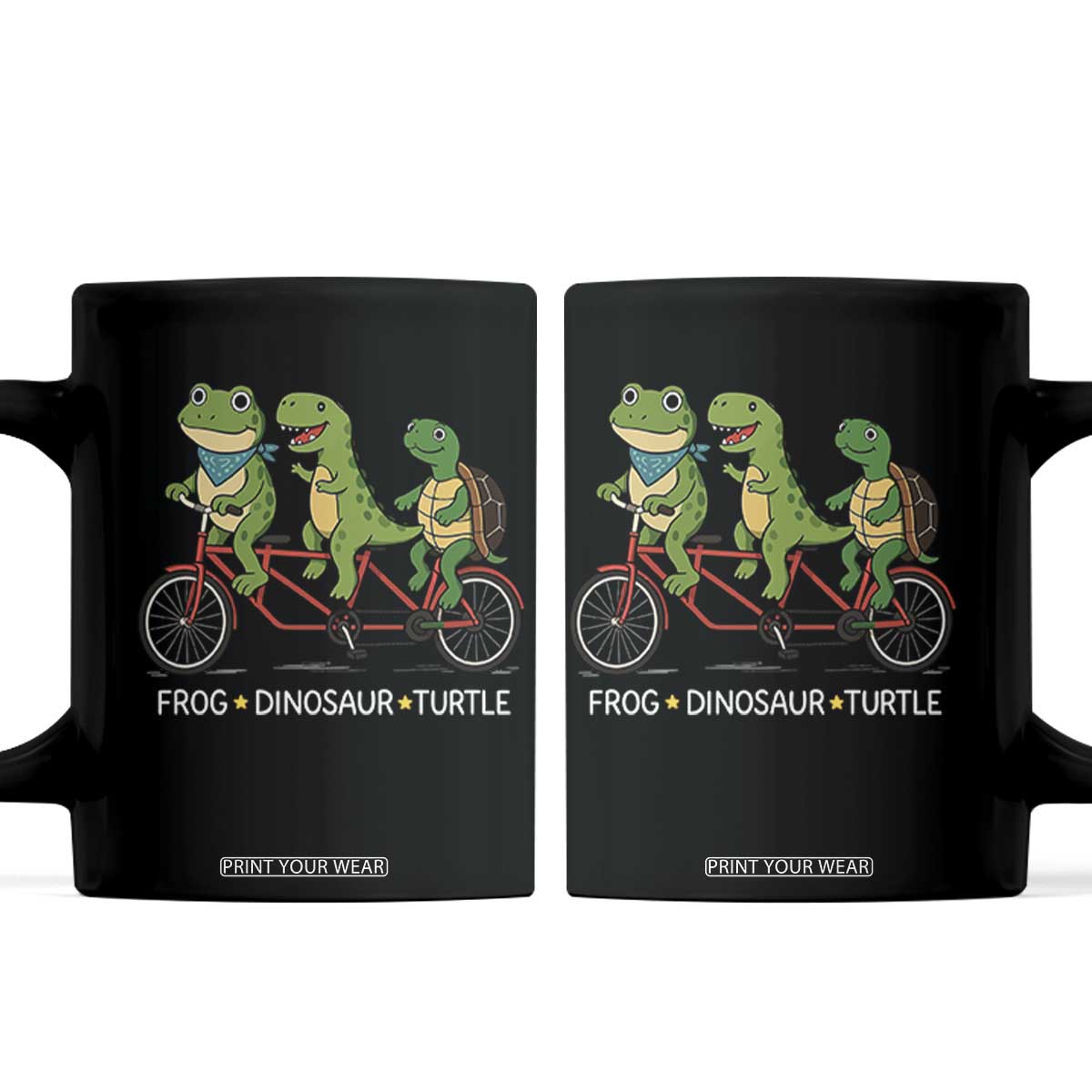 Subtle FDT Coffee Mug Frog Dinosaur Turtle Political Satire TS10 Black Print Your Wear