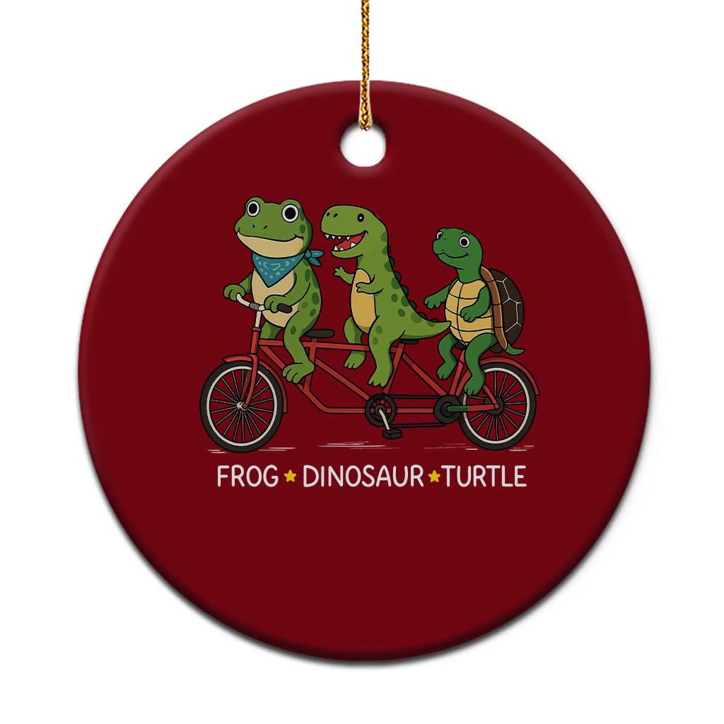 Subtle FDT Ceramic Ornament Frog Dinosaur Turtle Political Satire TS10 1pc Red Print Your Wear