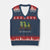 Subtle FDT V-Neck Knit Sweater Vest Frog Dinosaur Turtle Political Satire TS10 Navy Red Print Your Wear