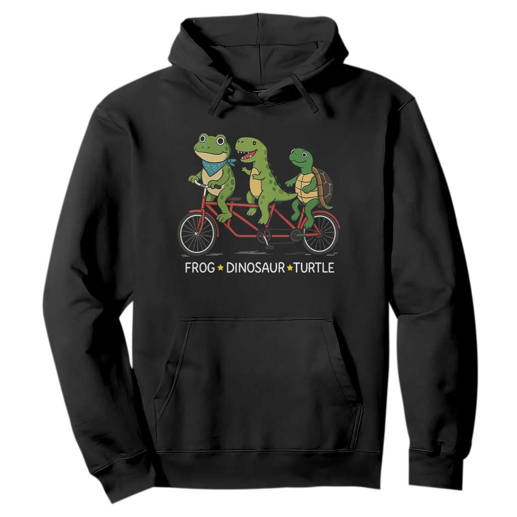 Subtle FDT Hoodie Frog Dinosaur Turtle Political Satire TS10 Black Print Your Wear