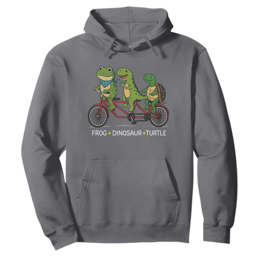 Subtle FDT Hoodie Frog Dinosaur Turtle Political Satire TS10 Charcoal Print Your Wear