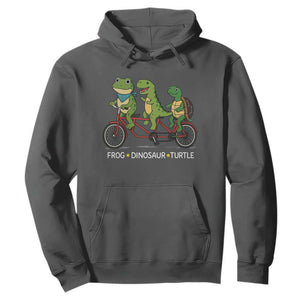 Subtle FDT Hoodie Frog Dinosaur Turtle Political Satire TS10 Dark Heather Print Your Wear