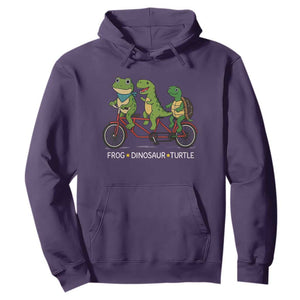 Subtle FDT Hoodie Frog Dinosaur Turtle Political Satire TS10 Purple Print Your Wear