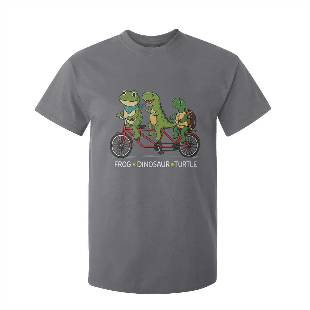Subtle FDT T Shirt For Kid Frog Dinosaur Turtle Political Satire TS10 Charcoal Print Your Wear
