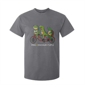 Subtle FDT T Shirt For Kid Frog Dinosaur Turtle Political Satire TS10 Charcoal Print Your Wear