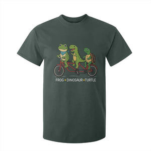 Subtle FDT T Shirt For Kid Frog Dinosaur Turtle Political Satire TS10 Dark Forest Green Print Your Wear