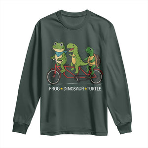 Subtle FDT Long Sleeve Shirt Frog Dinosaur Turtle Political Satire - Print Your Wear