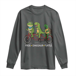 Subtle FDT Long Sleeve Shirt Frog Dinosaur Turtle Political Satire - Print Your Wear