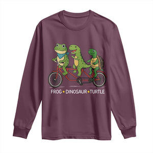 Subtle FDT Long Sleeve Shirt Frog Dinosaur Turtle Political Satire - Print Your Wear