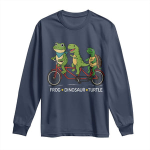 Subtle FDT Long Sleeve Shirt Frog Dinosaur Turtle Political Satire - Print Your Wear