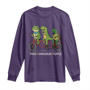 Subtle FDT Long Sleeve Shirt Frog Dinosaur Turtle Political Satire - Print Your Wear