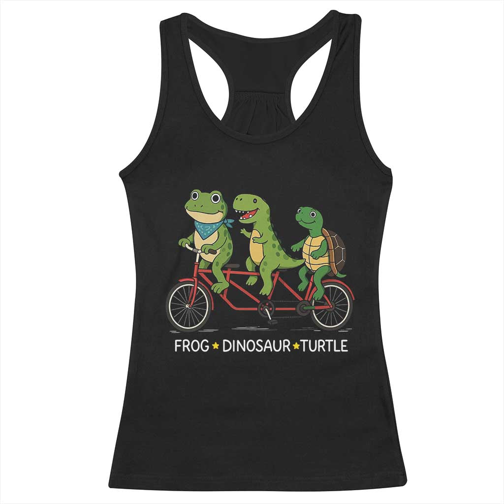 Subtle FDT Racerback Tank Top Frog Dinosaur Turtle Political Satire TS10 Black Print Your Wear