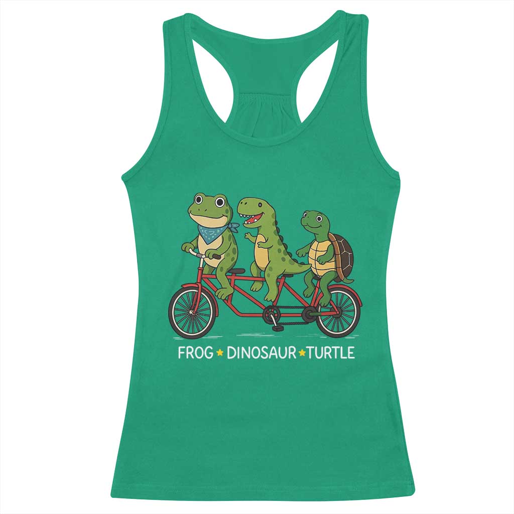 Subtle FDT Racerback Tank Top Frog Dinosaur Turtle Political Satire TS10 Irish Green Print Your Wear