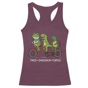 Subtle FDT Racerback Tank Top Frog Dinosaur Turtle Political Satire - Print Your Wear