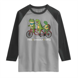 Subtle FDT Raglan Shirt Frog Dinosaur Turtle Political Satire - Print Your Wear