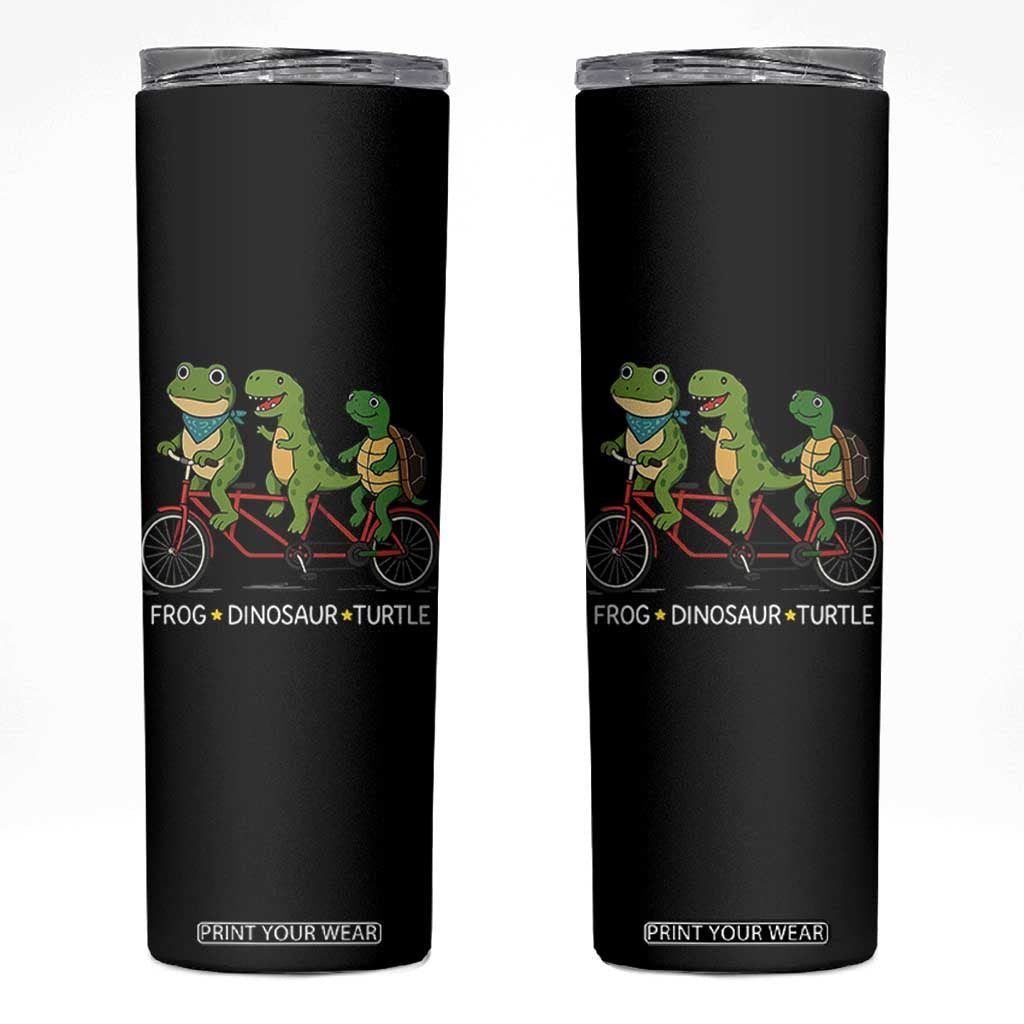 Subtle FDT Skinny Tumbler Frog Dinosaur Turtle Political Satire TS10 Black Print Your Wear