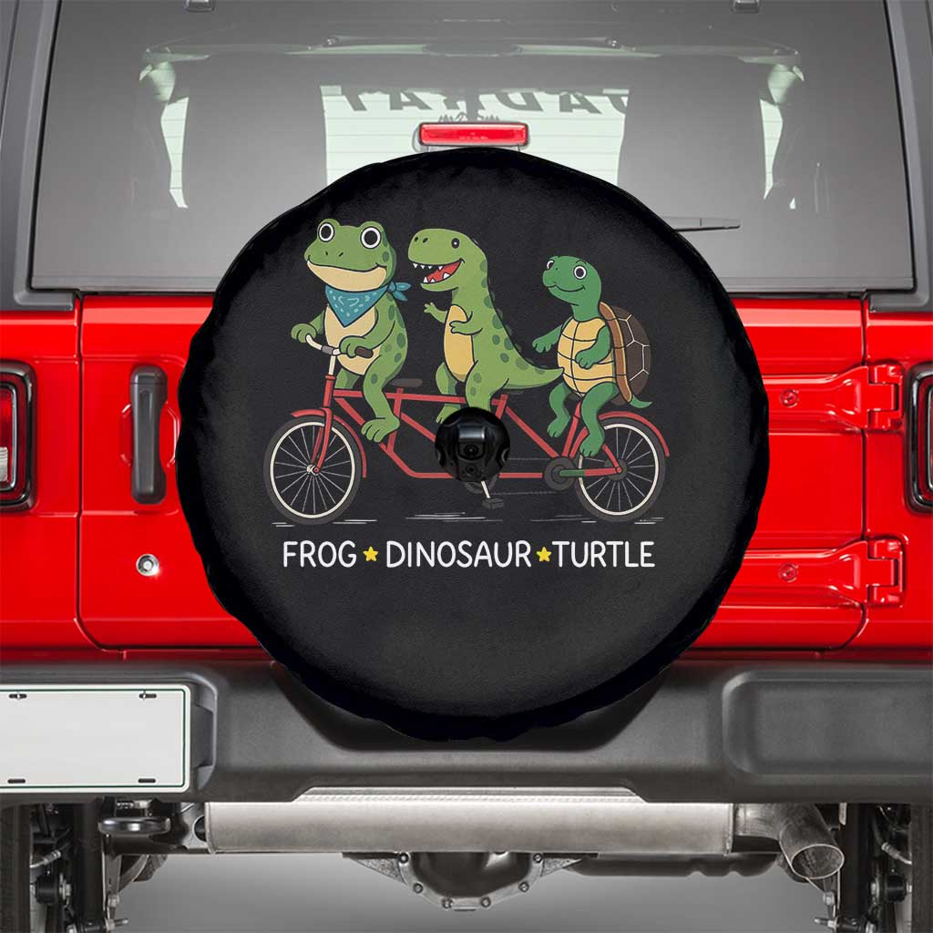 Subtle FDT Spare Tire Cover Frog Dinosaur Turtle Political Satire TS10 Black Print Your Wear