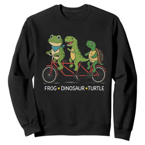 Subtle FDT Sweatshirt Frog Dinosaur Turtle Political Satire - Print Your Wear