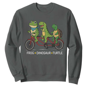 Subtle FDT Sweatshirt Frog Dinosaur Turtle Political Satire - Print Your Wear