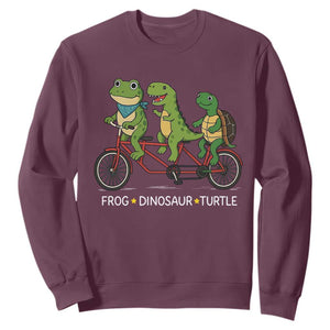 Subtle FDT Sweatshirt Frog Dinosaur Turtle Political Satire - Print Your Wear