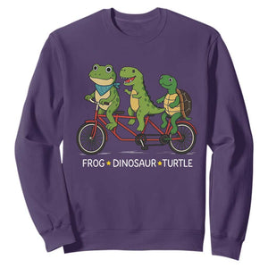 Subtle FDT Sweatshirt Frog Dinosaur Turtle Political Satire - Print Your Wear