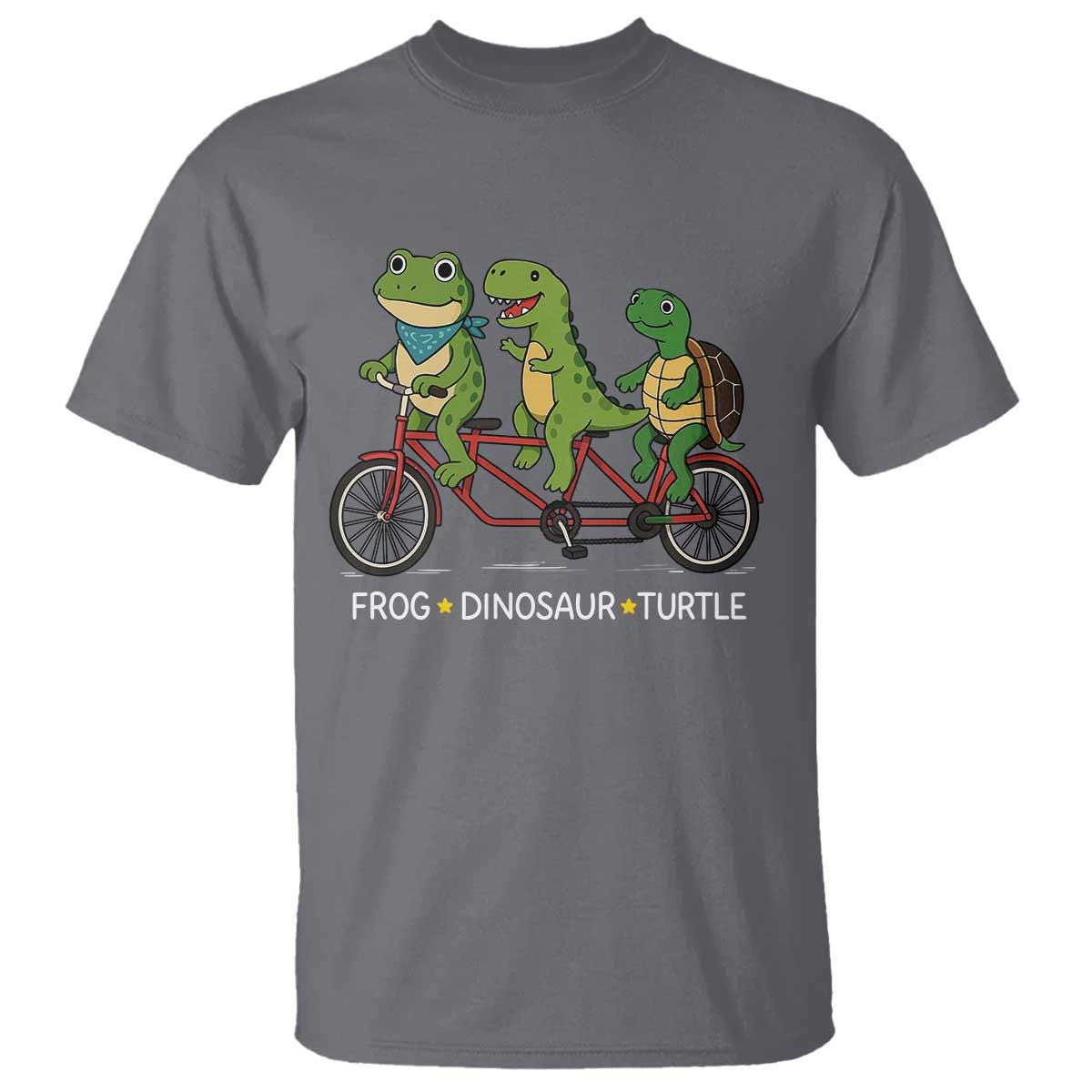 Subtle FDT T Shirt Frog Dinosaur Turtle Political Satire TS10 Charcoal Print Your Wear