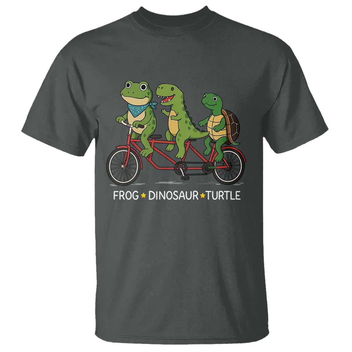 Subtle FDT T Shirt Frog Dinosaur Turtle Political Satire TS10 Dark Heather Print Your Wear
