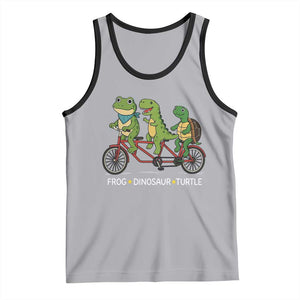 Subtle FDT Tank Top Frog Dinosaur Turtle Political Satire TS10 Athletic Heather Black Print Your Wear