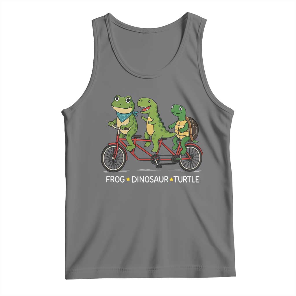 Subtle FDT Tank Top Frog Dinosaur Turtle Political Satire TS10 Black Heather Print Your Wear