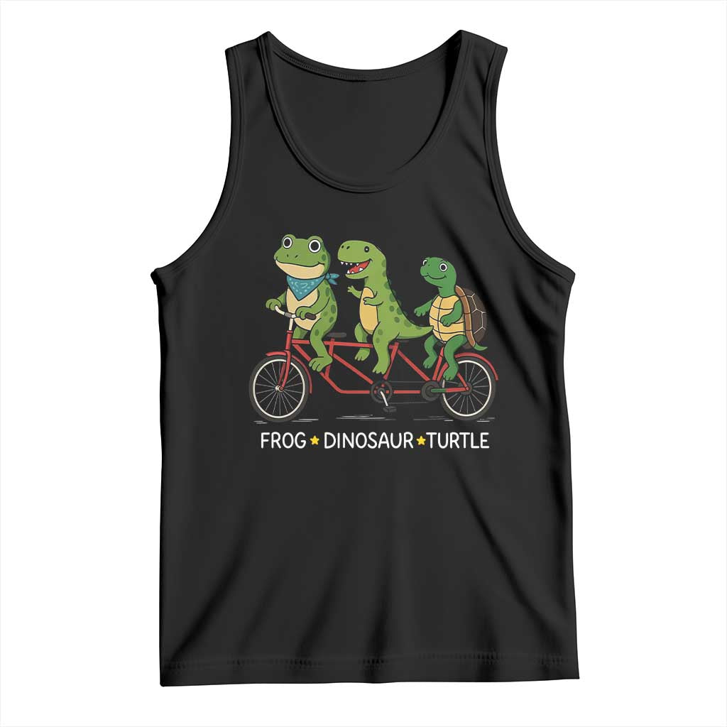 Subtle FDT Tank Top Frog Dinosaur Turtle Political Satire TS10 Black Print Your Wear