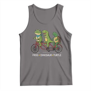 Subtle FDT Tank Top Frog Dinosaur Turtle Political Satire TS10 Deep Heather Print Your Wear