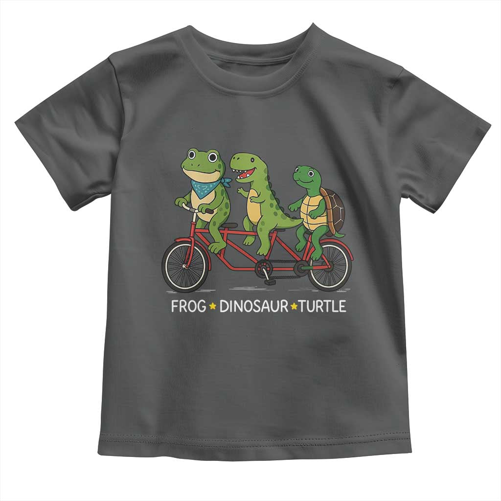 Subtle FDT Toddler T Shirt Frog Dinosaur Turtle Political Satire TS10 Dark Heather Print Your Wear