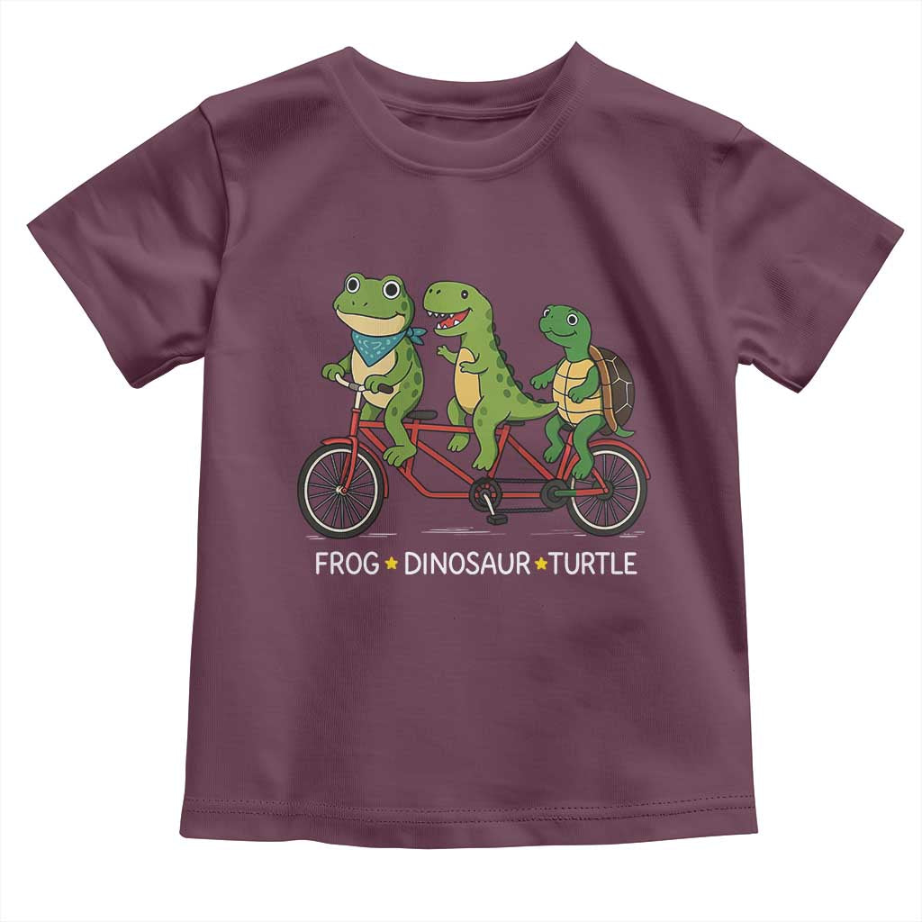 Subtle FDT Toddler T Shirt Frog Dinosaur Turtle Political Satire TS10 Maroon Print Your Wear