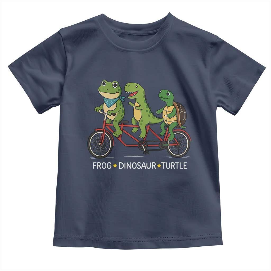 Subtle FDT Toddler T Shirt Frog Dinosaur Turtle Political Satire TS10 Navy Print Your Wear