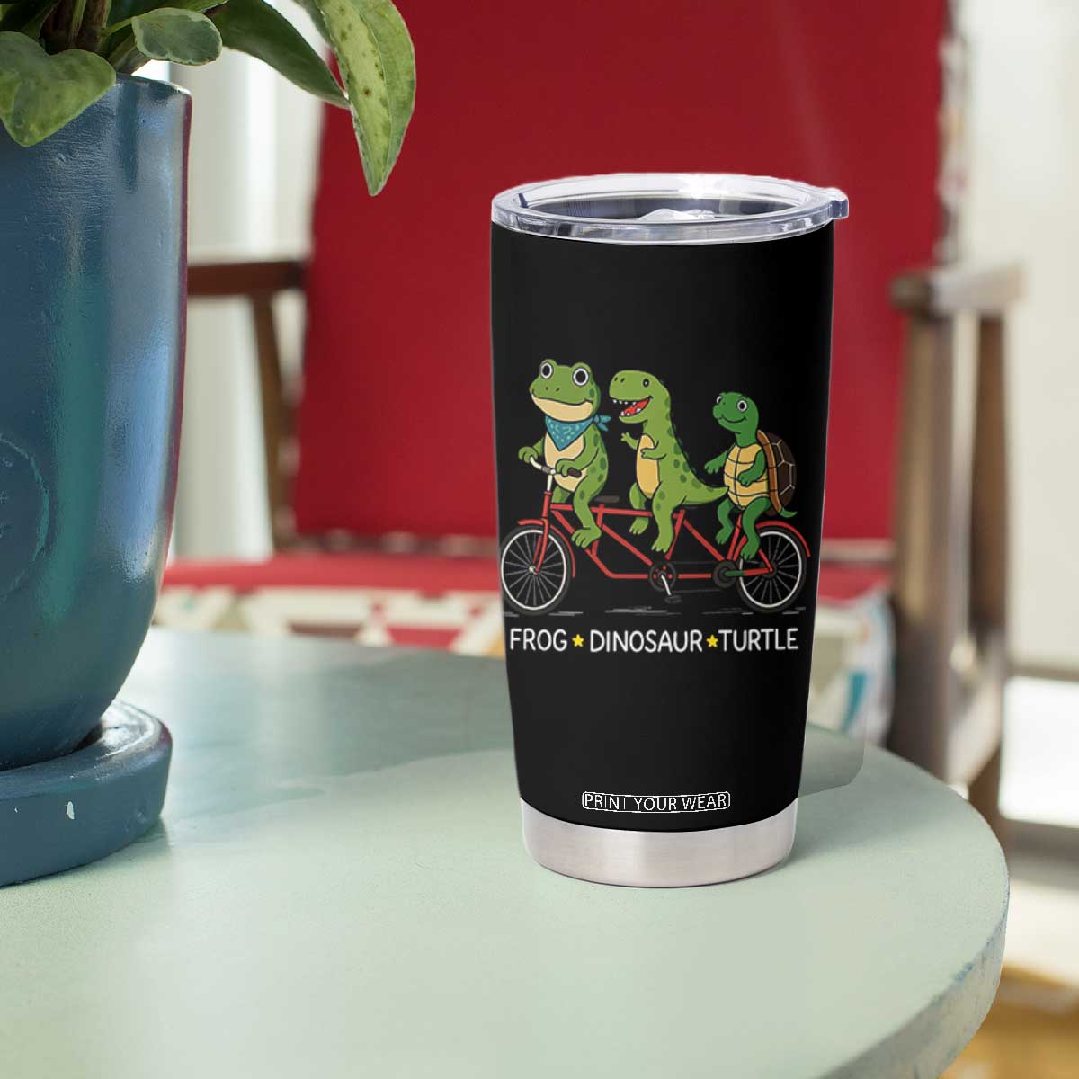 Subtle FDT Tumbler Cup Frog Dinosaur Turtle Political Satire TS10 Print Your Wear
