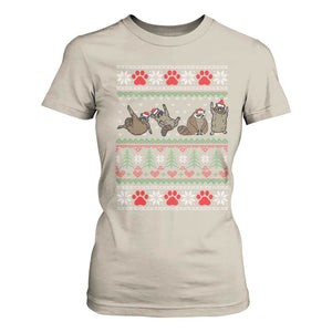 Raccoon Christmas T Shirt For Women Funny Ugly Christmas TS10 Sand Print Your Wear