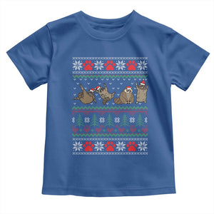 Raccoon Christmas Toddler T Shirt Funny Ugly Christmas TS10 Royal Blue Print Your Wear