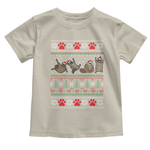 Raccoon Christmas Toddler T Shirt Funny Ugly Christmas TS10 Sand Print Your Wear