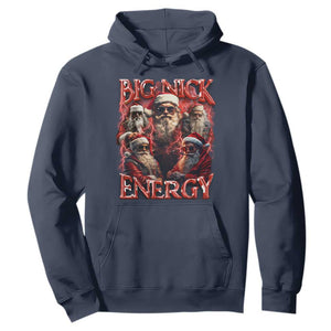 Christmas Santa Hoodie Big Nick Energy Bootleg Rap Tee TS10 Navy Print Your Wear